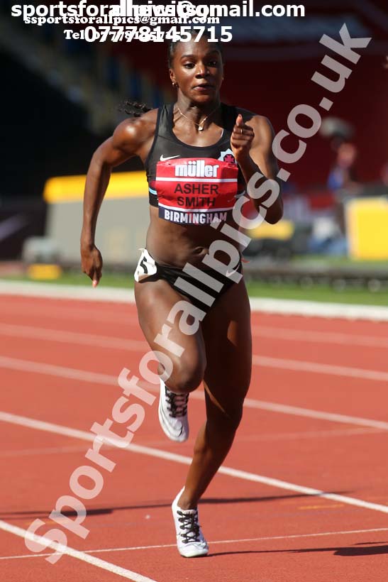 Womens 100 metres, 2019 Muller British Championships, Alexander Stadium, Birmingham. Photo: David T. Hewitson/Sports for All Pics